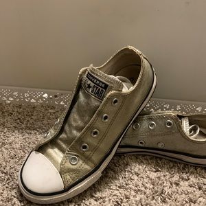 Sliver sparkle converse all star